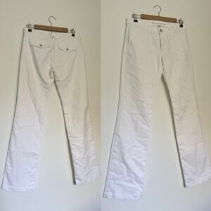 Banana Republic White Relaxed Trouser
